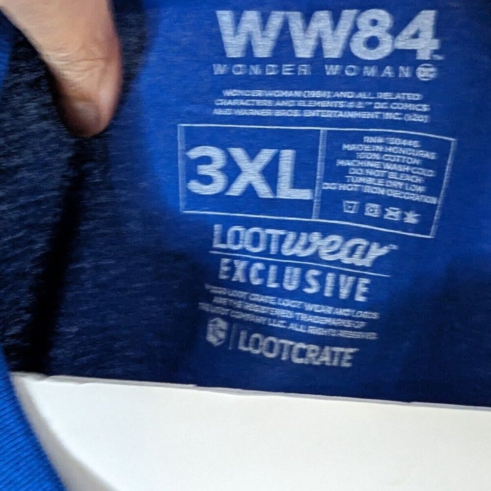 Loot Wear Mens Blue Wonder Woman 1984 Graphic Tshirt Short Sleeve Crew Neck 3XL - Picture 3 of 9